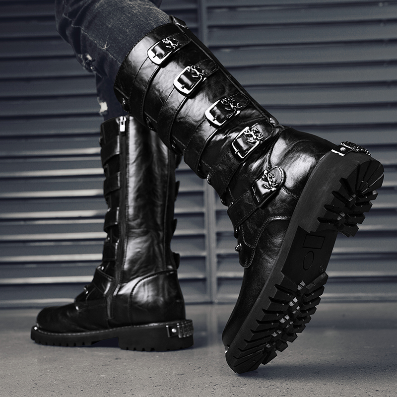 Youtube Leatherwork - Botas de Motocicleta Masculinas Novas e