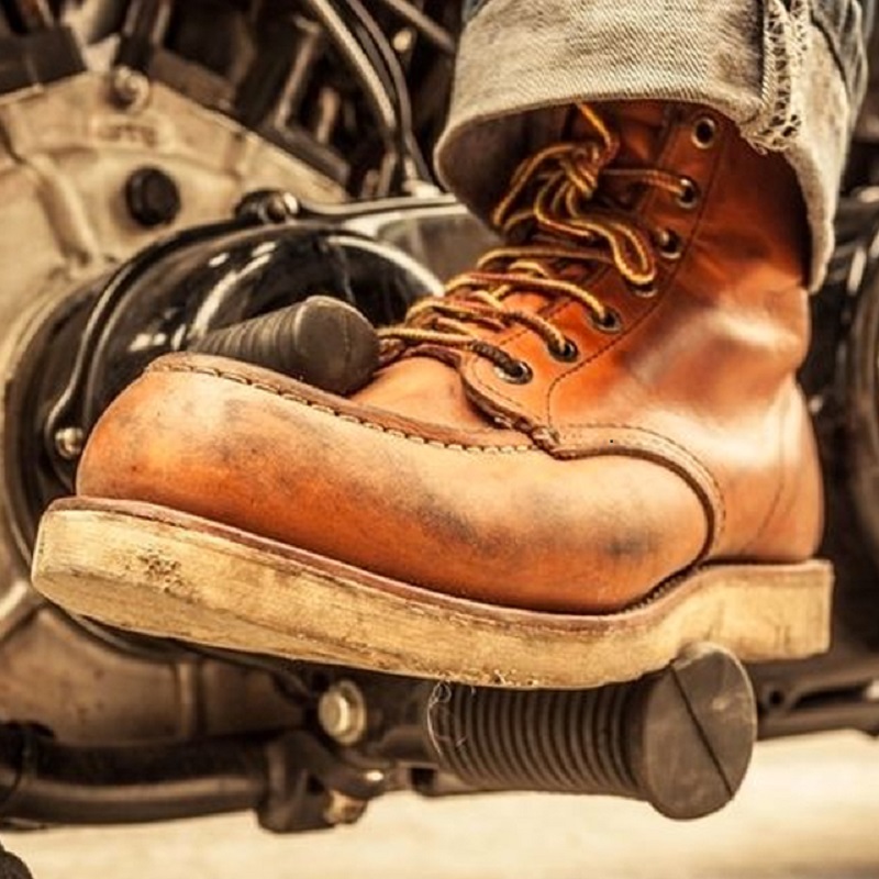 Youtube Leatherwork - Botas de Trabalho Masculinas Cano Alto