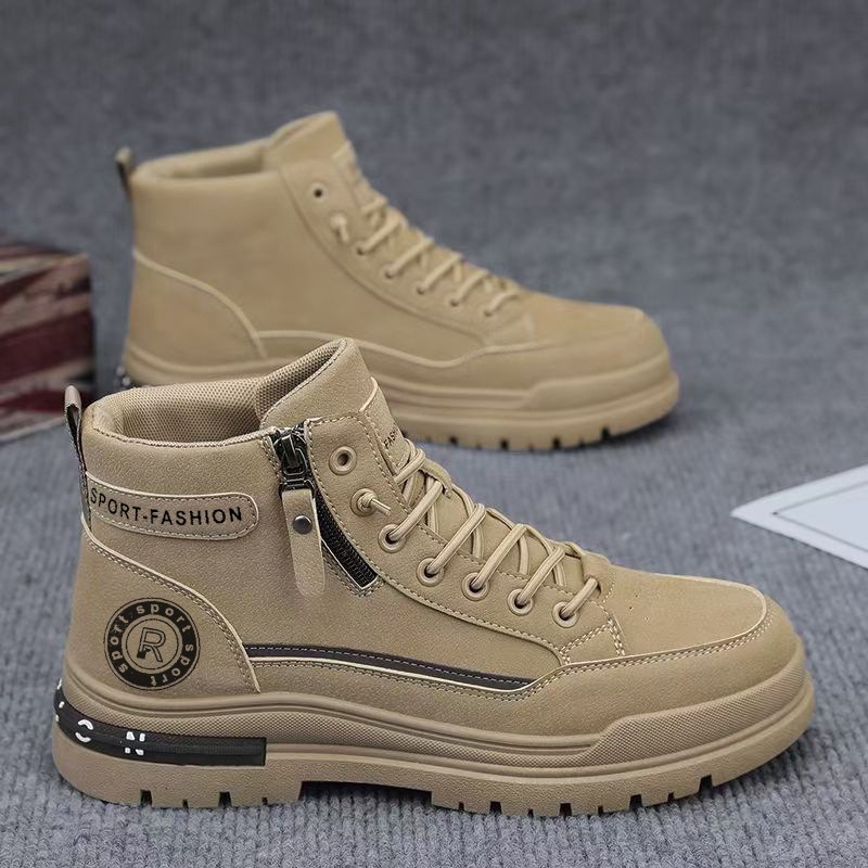 Leatherwork Boots - Homens retro botas de trabalho de