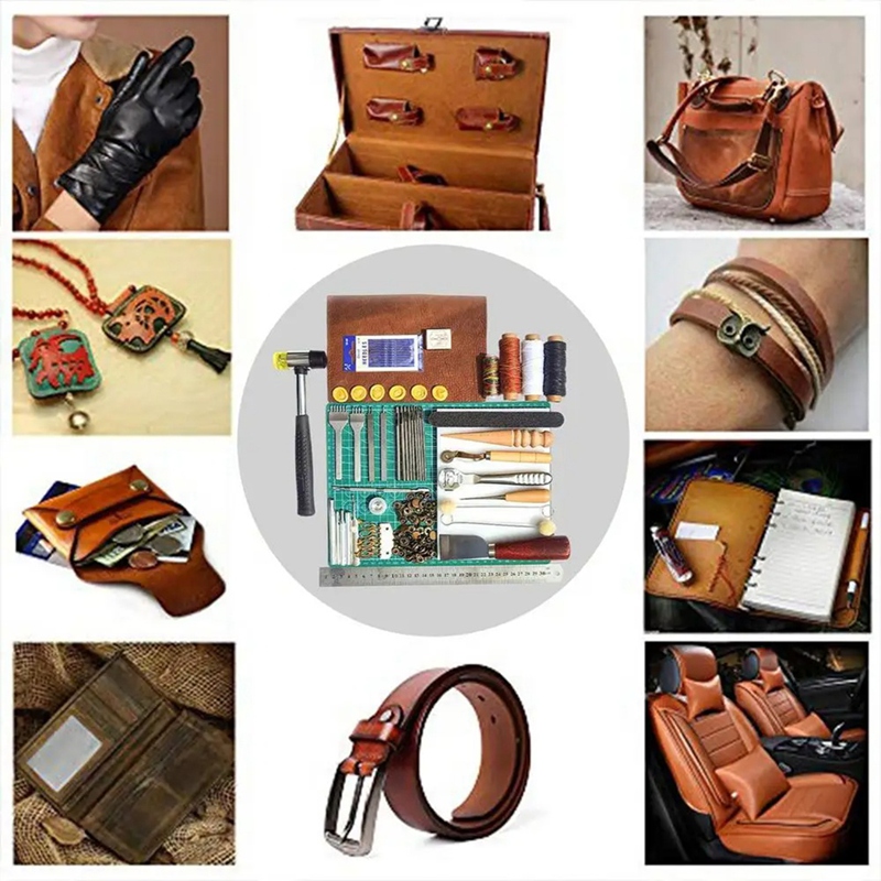 Conjunto de ferramentas de cou - Leatherwork Manual avaliação e preço