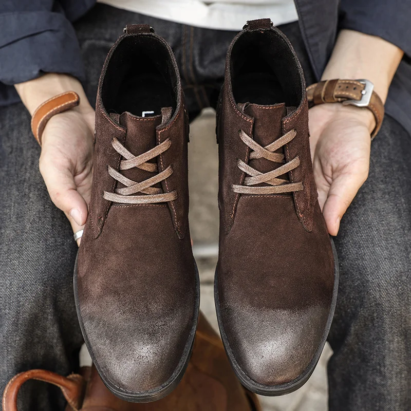 Nova camurça de vaca botas de  - Leatherwork Boots avaliação e preço
