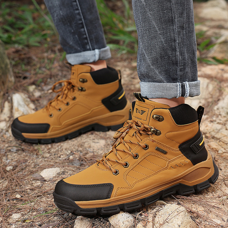 Novo outono botas masculinas m - Leatherwork Boots avaliação e preço