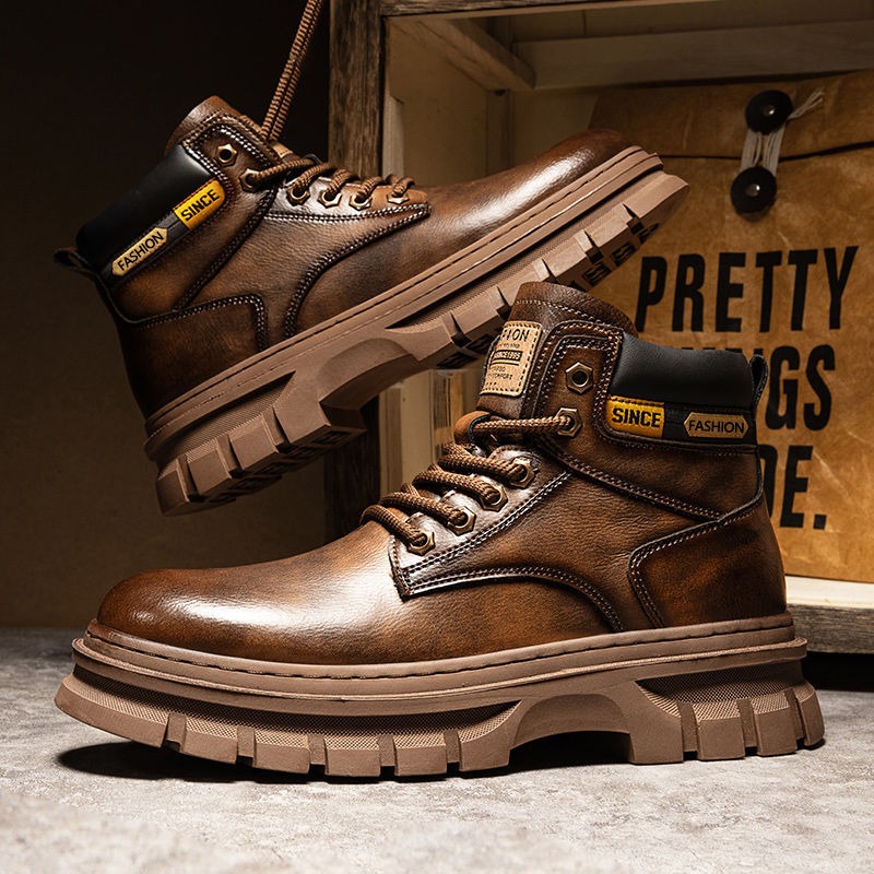 Botas de tornozelo de platafor - Leatherwork Boots avaliação e preço