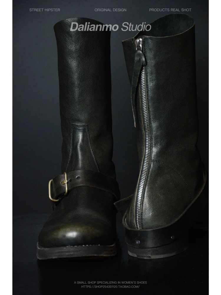 Botas curtas pretas legais par - Youtube Leatherwork avaliação e preço