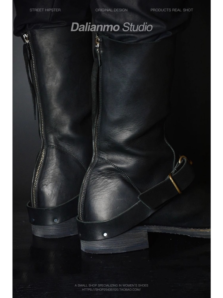 Botas curtas pretas legais par - Youtube Leatherwork avaliação e preço